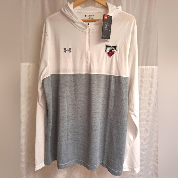 Under Armour Other - Under Armour men's Heat Gear hoodie with Edgewood College logo size 2XL